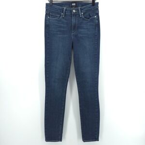 Paige Womens Jeans Hoxton Ankle 27 Dark Blue High Rise Skinny Denim
